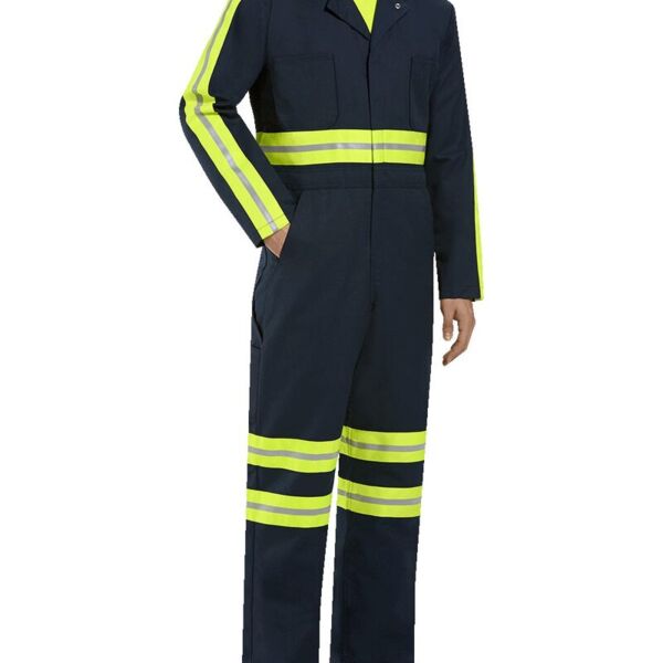 Men's Tall Enhanced Visibility Action Back Coverall Thumbnail